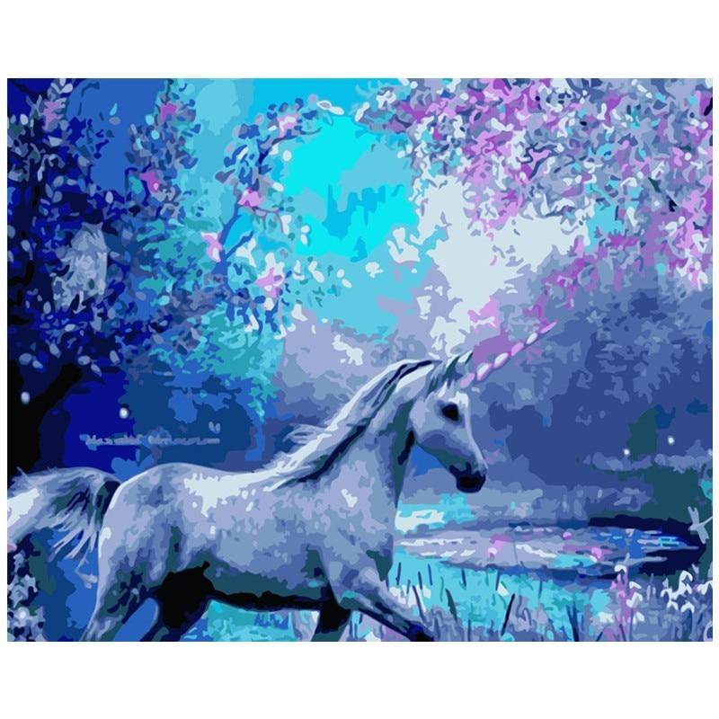 paint by numbers kit Blossom Unicorn