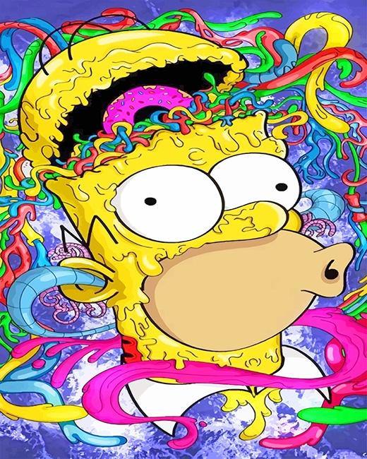 Malen-nach-Zahlen-Set Crazy Homer Simpson