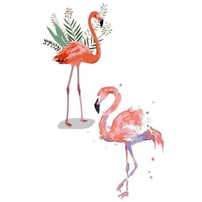 Flamingo With Water Lily Animal Paint by Numbers Kit Free Shipping